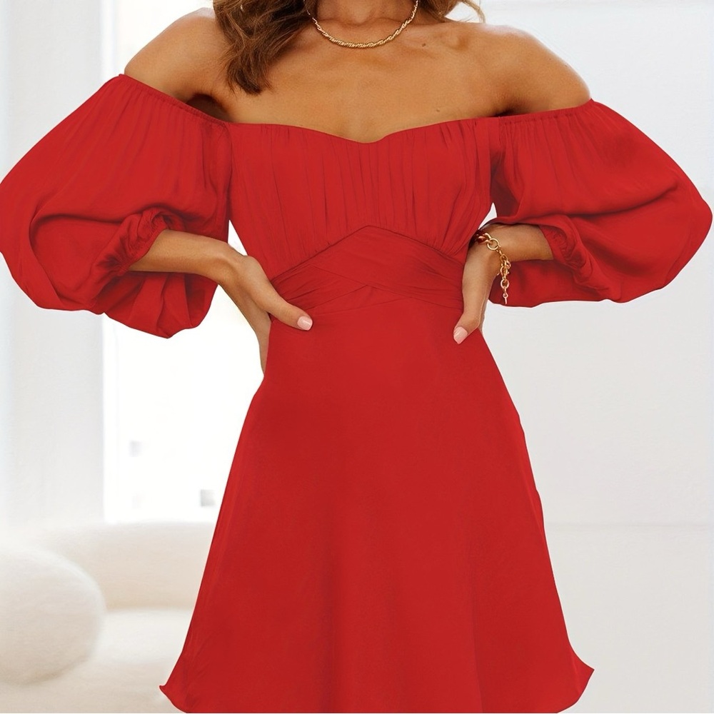 HERE COMES THE SUN Fate Found Us red DRESS